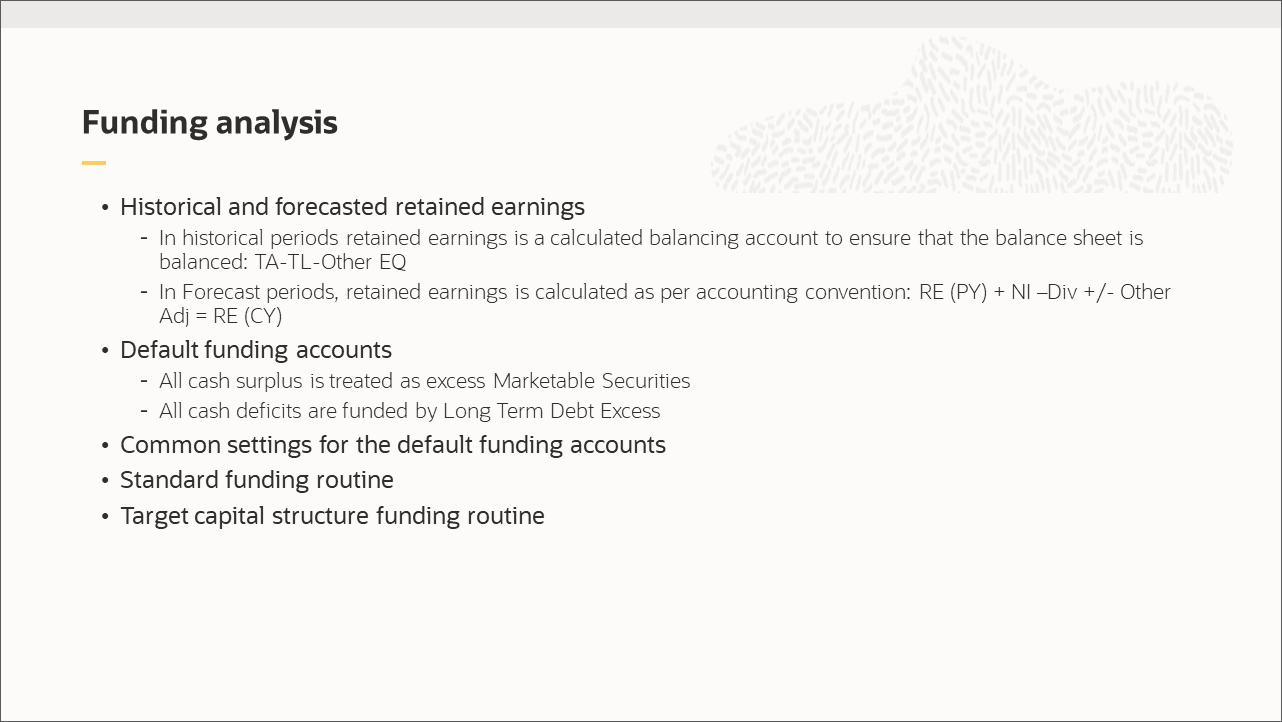 Funding analysis